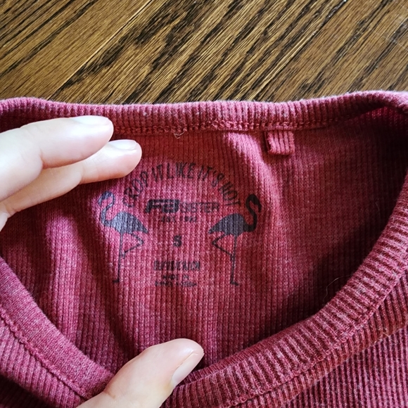 Red cotton crop top - Picture 3 of 5